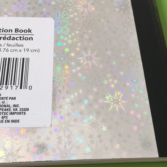 Star graphic iridescent cover composition note paper notebook 9.75 x 7.5” STARS! - Picture 9 of 9